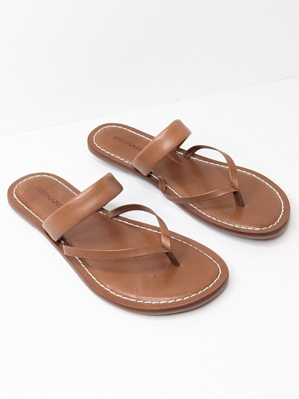 Bernardo Leia Flat Sandals Antique Brown Leather Womens 10
